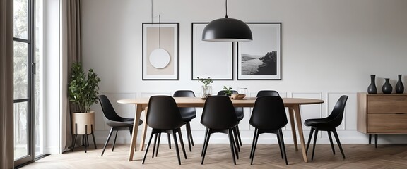 Modern Scandinavian Dining Room Interior