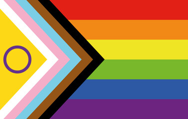 New Inclusive LGBTQ+ Pride Flag Vector