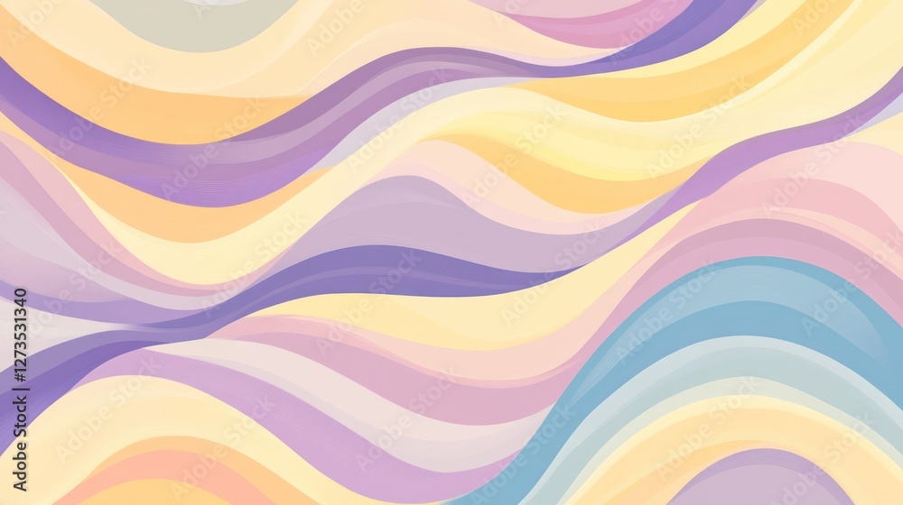 Poster pastel wave abstract background design