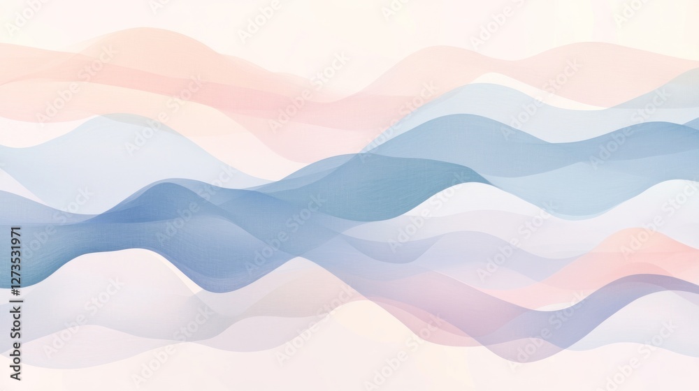 Poster abstract pastel wave pattern design background