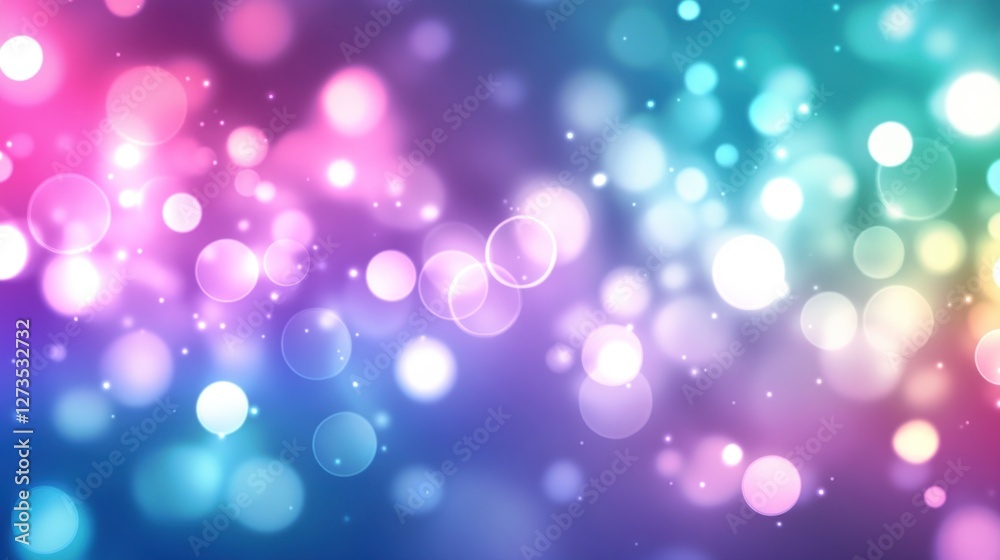Poster Abstract Colorful Bokeh Background Lights Sparkle