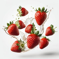 Splashing Strawberries