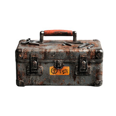 vintage suitcase isolated on white