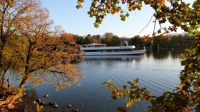 Public transport on lake Staffelsee, Bavaria, Germany 