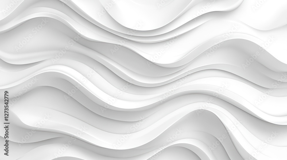 Poster Abstract White Wave Pattern Background Design
