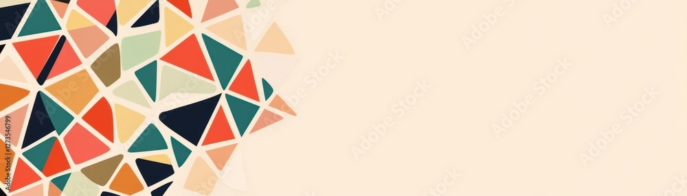 Poster Abstract geometric background comprised of triangles and polygonal shapes