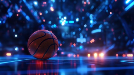 digital light basketball background