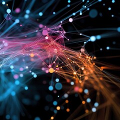 Dynamic colorful data visualizations abstract digital art modern digital gallery vibrant colors abstract concept