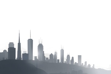 Obraz premium Black cities silhouette collection.