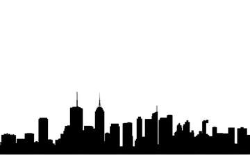 Black cities silhouette collection.