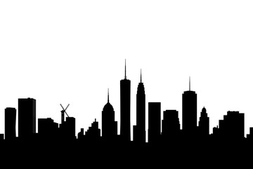 Obraz premium Black cities silhouette collection.