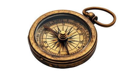old compass on a transparent background