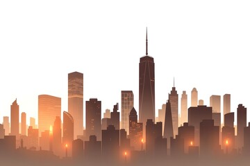 Obraz premium Black cities silhouette collection.