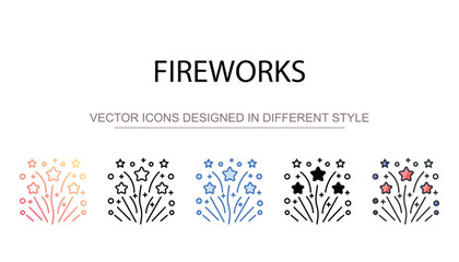 Fireworks icon design with white background stock illustration