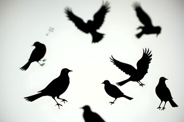 Fototapeta premium birds silhouette 