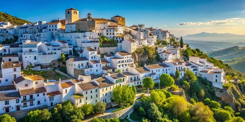 Andalusian White Houses, Casares, Spain: Scenic Hilltop Village Landscape