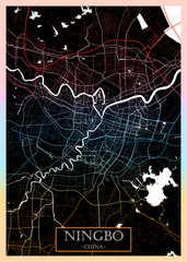 Ningbo City Street Map, modern city background, urban city, watercolor city art, abstract city, urban background, city landscape, city banner district, city house, business city view