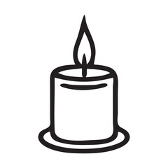 Simple vector icon of a candle illustration