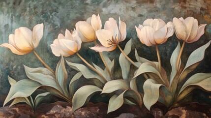 Obraz premium Tulips: A Vivid Tapestry of Spring's Finest Blooms