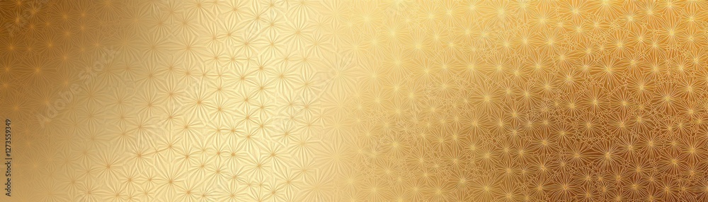 Poster Golden Gradient Background With Intricate Floral Pattern