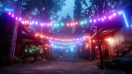 Fototapeta premium Enchanted Night Street