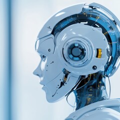 Fototapeta premium Innovative robotics revolutionizing technology futuristic environment digital art close-up view conceptual design