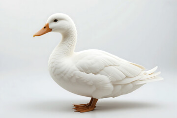 Obraz premium white duck On a white background