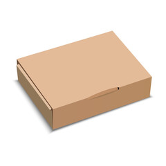 Box paper realistic packaging template for decoration