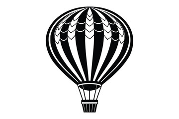 Obraz premium A hot air balloon vector illustration on white background