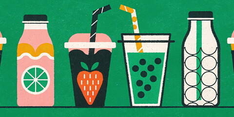 Colorful beverage bottles illustrating healthy protein drinks variety