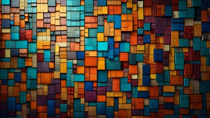 3d illustration of abstract geometric composition, digital artwork for creative graphic design

