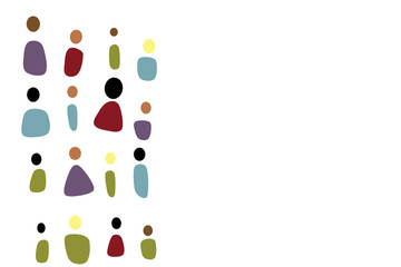Flat design concept of racial equality, anti-racism, diversity, stop racism, humanity, silhouette, diverse cultures, cultural diversity, love diversity flat design concept, Cooperation, collaboration