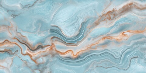 Obraz premium Modern abstract background featuring calming pastel blue marble texture with swirls and accents for a refined and serene aesthetic in design projects