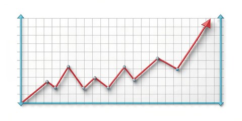 Fototapeta premium Upward Trend Graph