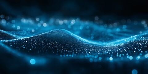 Vibrant abstract background featuring molecular structures and soft gradients in cool blue tones, reflecting an elegant and scientific aesthetic suitable for various applications