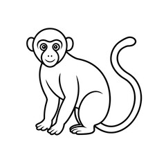 Vector illustration of a monkey