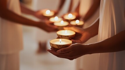 Inaugural ceremony at a luxury spa with guests receiving treatments. Featuring wellness and indulgence