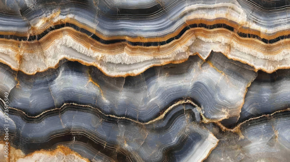 Poster abstract agate stone showing swirling layers and colors