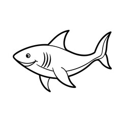 vector illustration of a shark