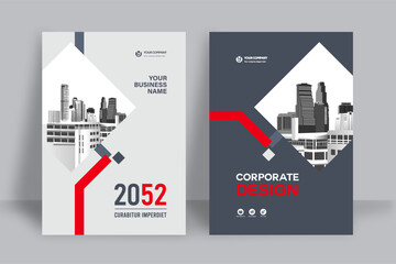 City Background Business Book Cover Design Template