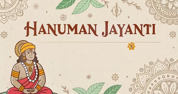 Hanuman Jayanti Tamplate, free space for writing greeting cards