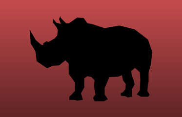 This geometric rhino is a reminder of the beauty and power of nature.
