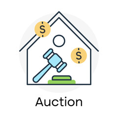 Auction – Gavel Representing Competitive Bidding in Finance