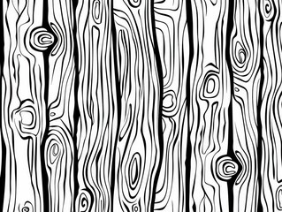 Fototapeta premium Seamless wood grain pattern with black lines for background, template, and other design use