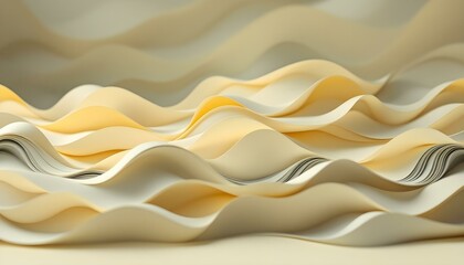 Obraz premium Ondas de papel amarillo, Foto de estudio