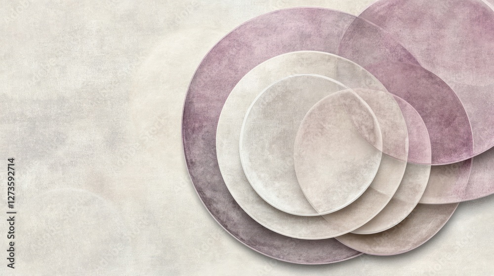 Poster abstract pastel circles overlapping design