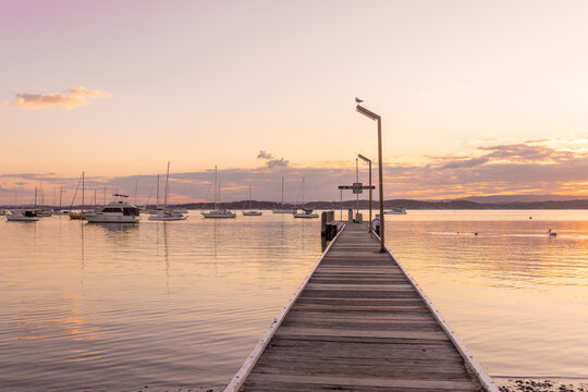 The Belmont Jetty on Lake Macquarie at sunset