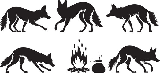 Obraz premium Coyote silhouettes