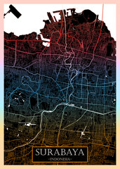 Surabaya City Street Map, modern city background, urban city, watercolor city art, abstract city, urban background, city landscape, city banner district, city house, business city view