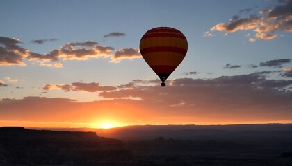 Obraz premium hot air balloon at sunrise.
